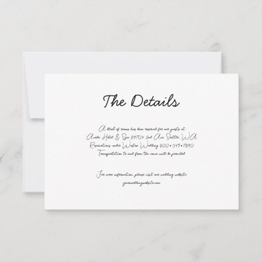 Whimsical Hand-Drawn Cake Wedding RSVP Kaart (Voorkant)
