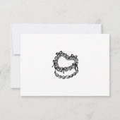 Whimsical Hand-Drawn Cake Wedding RSVP Kaart (Achterkant)