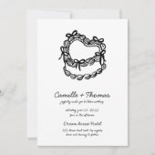 Whimsical Hand-Drawn Cake Wedding Uitnodiging (Voorkant)