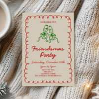 Whimsical Hand Drawn Champagne Vriendschapsfeest