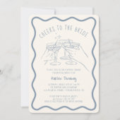 Whimsical Hand Drawn Cheers to the Bride Kaart (Voorkant)