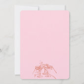 Whimsical Hand Drawn Cheers to the Bride Kaart (Achterkant)