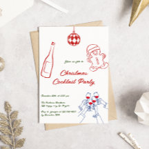 Whimsical Hand Drawn Christmas Cocktail Party