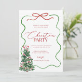 Whimsical Hand Drawn Christmas Party  Kaart (Staand voorkant)