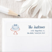 Whimsical Hand Drawn Christmas Return Adres Etiket (Insitu)