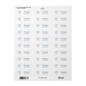 Whimsical Hand Drawn Christmas Return Adres Etiket (Full Sheet)