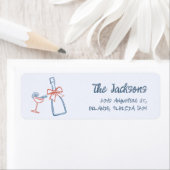 Whimsical Hand Drawn Christmas Return Adres Etiket (Insitu)