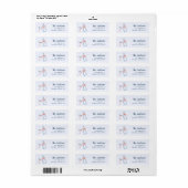 Whimsical Hand Drawn Christmas Return Adres Etiket (Full Sheet)
