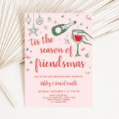 Whimsical Hand Drawn Cocktail Christmas Party Kaart