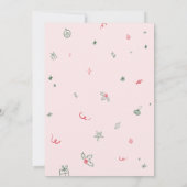 Whimsical Hand Drawn Cocktail Christmas Party Kaart (Achterkant)