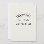 Whimsical Hand Drawn Coquette New Years Eve Party Kaart (Achterkant)