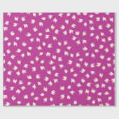 Whimsical Hand-Drawn Cream Petal Burst Cadeaupapier (Vlak)