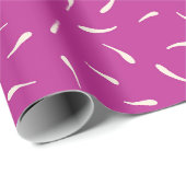 Whimsical Hand-Drawn Cream Petal Rain Cadeaupapier (Rol Hoek)