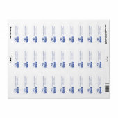 Whimsical Hand Drawn Doodle 50e Strand Verjaardag Etiket (Full Sheet)