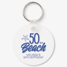 Whimsical Hand Drawn Doodle 50e Strand Verjaardag