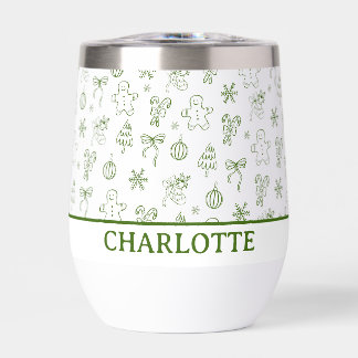 Whimsical Hand Drawn Doodle Green