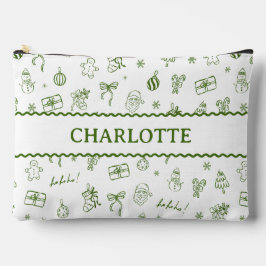 Whimsical Hand Drawn Doodle Green Etui