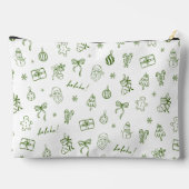 Whimsical Hand Drawn Doodle Green Etui (Achterkant)