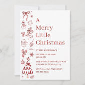 Whimsical Hand Drawn Doodle Red (Voorkant)