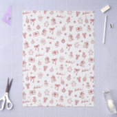 Whimsical Hand Drawn Doodle Red Tissuepapier (Craft)