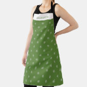 Whimsical Hand Drawn Doodle Snowflake Green Schort (Insitu)