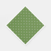 Whimsical Hand Drawn Doodle Snowflake Green Servet (Hoek)