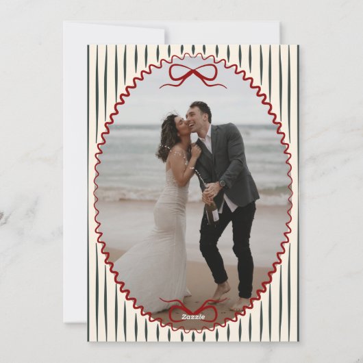 Whimsical Hand Drawn Doodles Christmas Photo Feestdagenkaart (Achterkant)