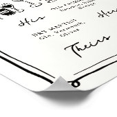 Whimsical Hand Drawn Doodles Signature Drinken Poster (Hoek)