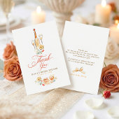 Whimsical Hand Drawn Earthy Small Thank You  Bedankkaart