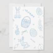 Whimsical Hand drawn Easter Brunch & Egg Hunt Kaart (Achterkant)