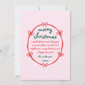 Whimsical Hand Drawn Eigenzinnig Lijst Kerstfoto Feestdagenkaart (Voorkant)