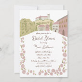 Whimsical Hand Drawn Europe Castle Vrijgezellenfee Kaart (Voorkant)