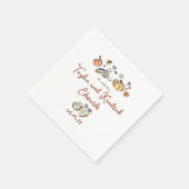 Whimsical Hand Drawn Fall Love Wedding Napkins Servet (Hoek)