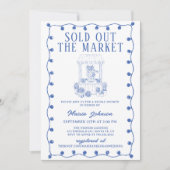 Whimsical Hand Drawn Flower Market Bridal Shower Kaart (Voorkant)