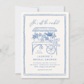 Whimsical Hand Drawn Flower Market Vrijgezellenfee Kaart (Voorkant)