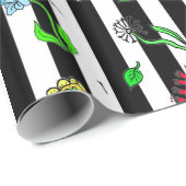 Whimsical Hand Drawn Flowers Cadeaupapier (Rol Hoek)