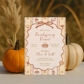 Whimsical Hand Drawn Friendsgiving Potluck Dinner Kaart