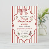 Whimsical Hand Drawn Friendsmas Christmas Party Kaart (Staand voorkant)