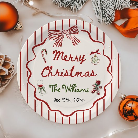 Whimsical Hand Drawn Friendsmas Christmas Party Papieren Bordje