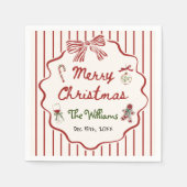 Whimsical Hand Drawn Friendsmas Christmas Party Servet (Voorkant)