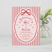 Whimsical Hand Drawn Galentine's Day Party Kaart (Staand voorkant)