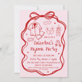 Whimsical Hand Drawn Galentine's Pajama Party  Kaart (Voorkant)