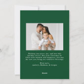 Whimsical Hand-Drawn Green Bow Christmas 2 Photo Feestdagenkaart (Achterkant)