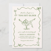 Whimsical Hand Drawn Green 'Tini Bit Older Kaart (Voorkant)