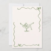 Whimsical Hand Drawn Green 'Tini Bit Older Kaart (Achterkant)