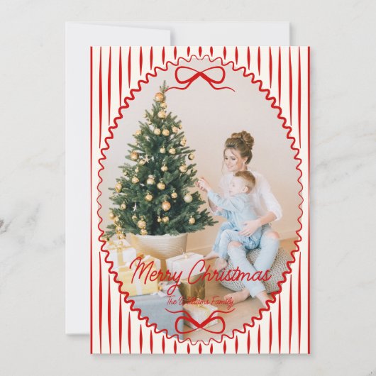 Whimsical Hand Drawn Handwritten Christmas Photo Feestdagenkaart (Voorkant)