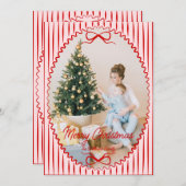 Whimsical Hand Drawn Handwritten Christmas Photo Feestdagenkaart (Voorkant / Achterkant)