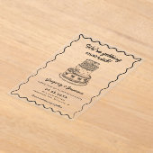 Whimsical Hand Drawn Handwritten Wedding Acryl Uitnodigingen (Laagn)