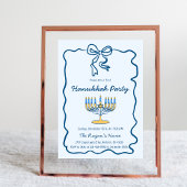 Whimsical Hand Drawn Hanukkah Holiday Party Kaart