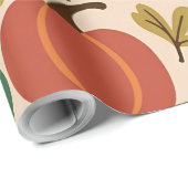 Whimsical Hand-Drawn Herfst Halloween Pompoen Seam Cadeaupapier (Rol Hoek)